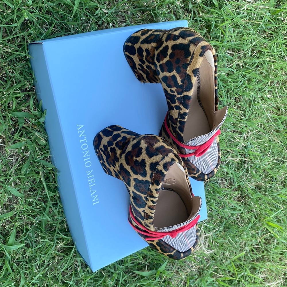 Women Antonio Melani Leopard Print Shoes Size 8